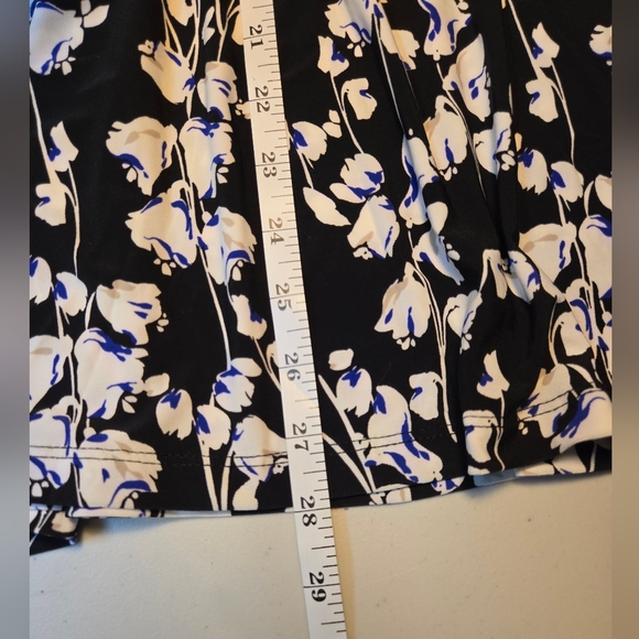 NWT Harper Rose Floral V-Neck Tulip Dress Bkack and White Size 10 - Picture 12 of 13